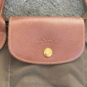 Chic Longchamp Le Pliage Taupe Brown Tote Bag